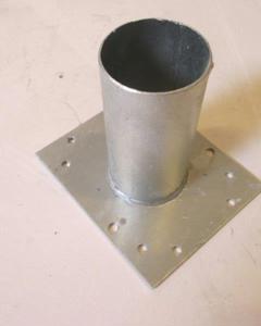 Injection-flange straight galv. 75mm M&M